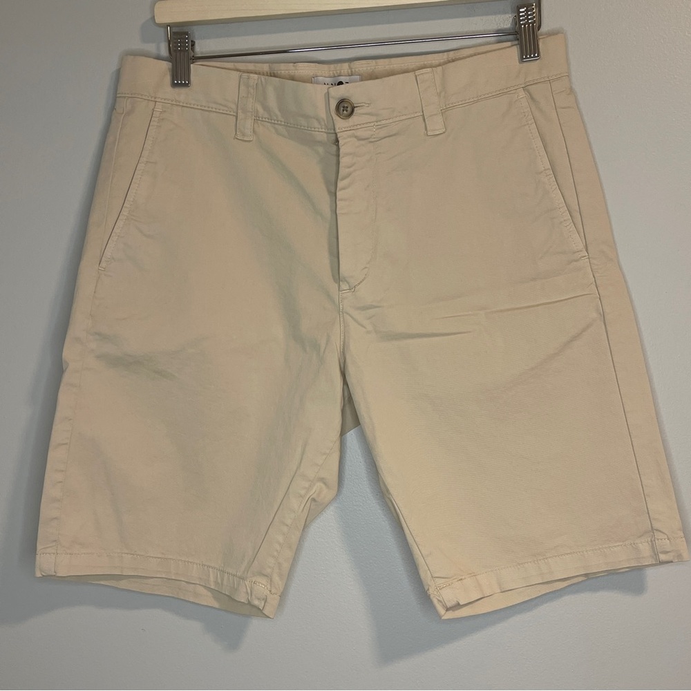 NN07 No Nationality Crown Khaki Beige Chino Shorts Mens Size 31